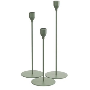 Kerzenleuchter, 3er Set - grün - Eisen - 33 cm - [10.0] | Möbel Kraft