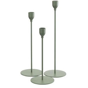 HOME STORY Kerzenleuchter 3er Set - grün - Eisen - 33 cm - 10.0 | Möbel Kraft