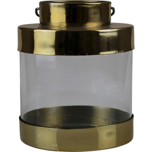 Kerzenleuchter AM DESIGN Laterne Kerzenhalter Gr. H: 22 cm, goldfarben Windlichter Laternen Stumpenkerzenhalter aus Glas und Metall