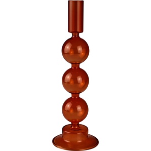 Kerzenleuchter AM DESIGN Stabkerzenhalter aus Glas Kerzenhalter Gr. H: 26 cm, orange Windlichter Laternen Höhe ca. 26 cm