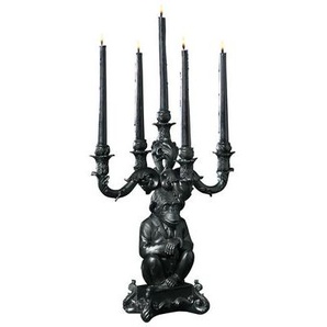 Kerzenleuchter Burlesque plastikmaterial schwarz / Schimpanse - H 48 cm - Seletti - Schwarz