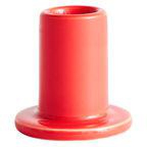 Kerzenleuchter Tube Small keramik rot / H 5 cm - Hay -