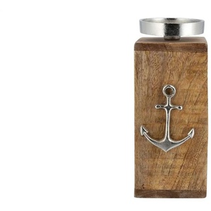 Kerzenständer Anker - holzfarben - Holz - 8,5 cm - 21 cm - cm 9,0 | Möbel Kraft