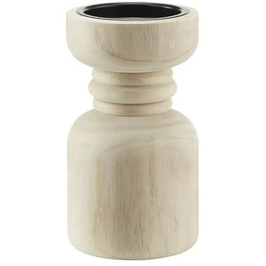 Kerzenständer   ¦ holzfarben ¦ Holz,Metall ¦ Maße (cm): H: 18,5  Ø: 10.8