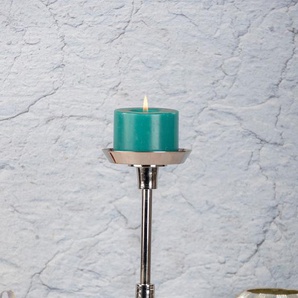 Kerzenständer KAYOOM Fayya 225 Kerzenhalter Gr. B/H/T: 10 cm x 30 cm x 10 cm, bunt (silberfarben, weiß) Kerzenhalter