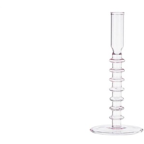 HOME STORY Kerzenständer - rosa/pink - Glas - 23 cm - 10.0 | Möbel Kraft