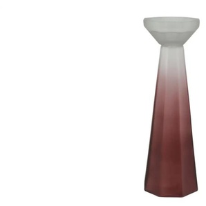 Kerzenständer - rot - Glas - 33 cm - [11.0] | Möbel Kraft