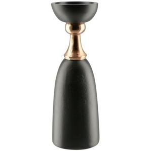 Kerzenständer - schwarz - Holz, Aluminium - 29 cm - [10.0] | Möbel Kraft