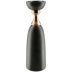 Kerzenständer   ¦ schwarz ¦ Holz ¦ Maße (cm): H: 34  Ø: 10
