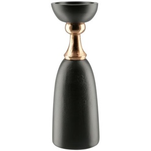 Kerzenständer   ¦ schwarz ¦ Holz ¦ Maße (cm): H: 29  Ø: 10