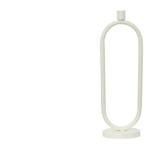 Kerzenständer - weiß - Eisen - 9,5 cm - 34 cm - cm 3,0 | Möbel Kraft