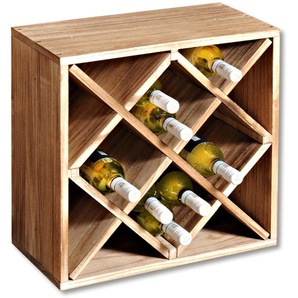 Weinflaschenhalter KESPER FOR KITCHEN & HOME Flaschenhalter braun Ständer, Halterungen Haken Regale FSC-zertifiziertem Paulowniaholz
