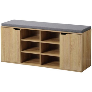 Kesper Garderobenbank, Sonoma Eiche, Füllung: Polyurethan (Pur), 103x48x30.50 cm, Fsc, Garderobe, Garderobenbänke