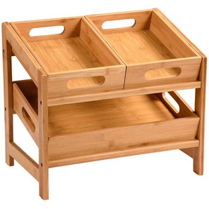 Kesper Küchenregal, Natur, Holz, Bambus, 26x39.50x34.50 cm, FSC 100%, Küchen, Küchenmöbel, Küchenregale