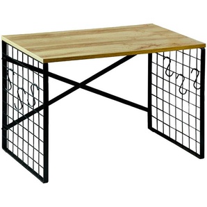 Kesper Küchenregal, Schwarz, Eiche, Metall, Holzwerkstoff, 32.5x36.5x52 cm, FSC 100%, Küchen, Küchenmöbel, Küchenregale