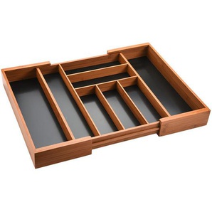 Kesper Schubladeneinteilung, Braun, Holz, Bambus, 8 Fächer, 35-58x6.5x43 cm, FSC Mix, Küchenzubehör, Besteckkästen