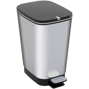 Keter Abfalleimer, Silber, Kunststoff, 25 L, 40.5x45x26.5 cm, Küchen, Küchenausstattung, Mülleimer