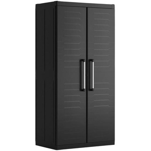 Keter Geräteschrank, Schwarz, Kunststoff, 4 Fächer, 89x182x54 cm, Aufbewahrung & Schutzhüllen, Geräteschuppen