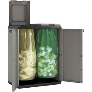 Keter Müllsackständer, Grau, Schwarz, Kunststoff, 68x85x39 cm, Küchen, Küchenausstattung, Mülleimer