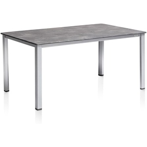 KETTLER Cubic Esstisch, silber/anthrazit, Aluminium, 160x90 cm, 0301821-0100