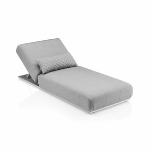 Kettler Ego Sonnenliege - Gestell Alu silber | Polster grau meliert 0105314-7100