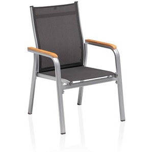 Kettler Granada Stapelsessel zerlegt Aluminium/Outdoorgewebe Teak