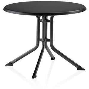 Kettler Klapptisch 100 cm rund anthrazit/anthrazit - Alu mit Kunststoffplatte