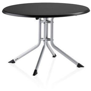 Kettler Klapptisch 115 cm rund silber/anthrazit - Alu mit Kunststoffplatte
