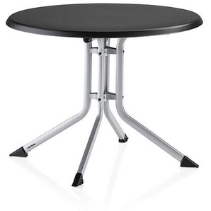 Kettler Klapptisch 70 cm rund silber/anthrazit - Alu mit Kunststoffplatte