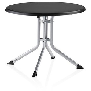 Kettler Klapptisch 85 cm rund silber/anthrazit - Alu mit Kunststoffplatte