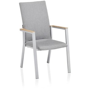Kettler Rasmus Teak Stapelsessel hoch Aluminium/Sunbrella