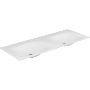 Keuco Varicor-Doppelwaschtisch PLANNING EDITION 11 1400 x 17 x 535 mm ohne Hahnlochbohrung, ohne Überlauf arktis weiß seidenmatt 31263701400
