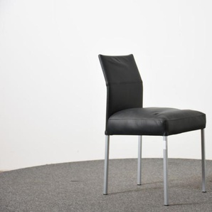 KFF Besucherstuhl,Kunstleder schwarz, 4 Fuß, gebraucht