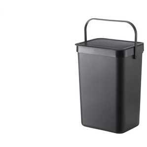 KHG Abfalleimer 12L mit Henkel | schwarz | Kunststoff | 25 cm | 35 cm | cm 19,5 |