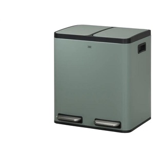 KHG Abfalleimer 2x15l   ¦ grün ¦ Eisen,Kunststoff ¦ Maße (cm): B: 41 H: 44,5 T: 30.0