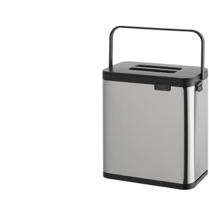 KHG Abfalleimer   ¦ silber ¦ Kunststoff ¦ Maße (cm): B: 20,5 H: 21 T: 13.0