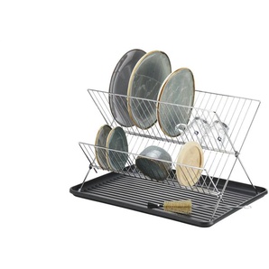 KHG Abtropfgestell mit Abtropfschale - silber - Stahl,Kunststoff - 44 cm - 32 cm - cm 24,5 | Möbel Kraft
