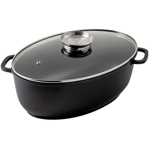 KHG Aromabräter aus Aluguss | schwarz | Aluminium-Guss | 26 cm | 13,4 cm |