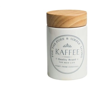 KHG Aufbewahrungsdose Kaffee - weiß - Materialmix - 16 cm - 10.0 | Möbel Kraft