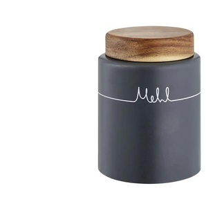 KHG Aufbewahrungsdose Mehl - grau - Materialmix - 16 cm - 11.5 | Möbel Kraft