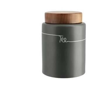 KHG Aufbewahrungsdose Tee - grau - Materialmix - 16 cm - 10.0 | Möbel Kraft