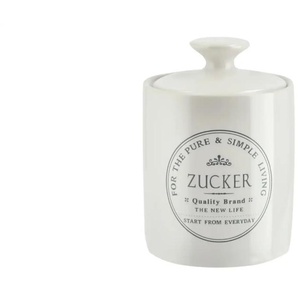 KHG Aufbewahrungsdose Zucker - weiß - Steinzeug/Steingut - 10,5 cm - 7.4 | Möbel Kraft