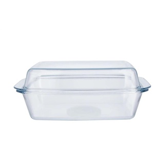 KHG Auflaufform mit Deckel 3 0 l | transparent/klar | Glas | 21 cm | 13,3 cm |
