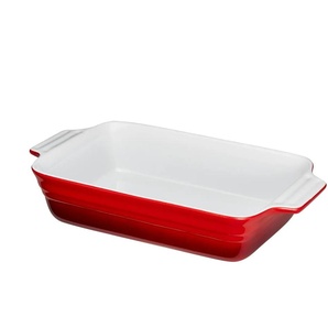 KHG Auflaufform   ¦ rot ¦ Steinzeug/Steingut ¦ Maße (cm): B: 19,5 H: 6,5