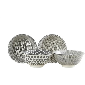 KHG Bowls 4er Set Vario | schwarz | Porzellan | 7,5 cm | 16.0 |