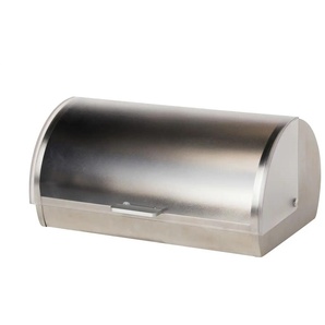 KHG Brotkasten | transparent/klar | Edelstahl,Bambus,Kunststoff | 39 cm | 18,5 cm | cm 25,5 |