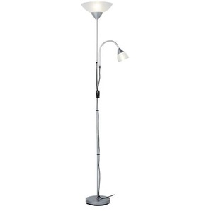KHG Deckenfluter  2-flammig  Nickel matt   ¦ silber ¦ Maße (cm): H: 180  Ø: 28