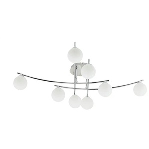 KHG Deckenleuchte 5-flammig chrom mit Glaskugeln - silber - Materialmix - 24 cm - 89.0 | Möbel Kraft