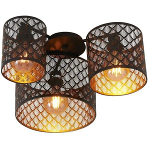 KHG Deckenleuchte  Grid ¦ schwarz ¦ Maße (cm): B: 53,5 H: 21 T: 50.0