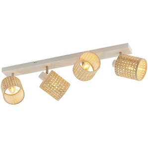 KHG Deckenstrahler  weiß  4-flammig `Wiener Geflecht`   ¦ weiß ¦ Maße (cm): B: 70 H: 19 T: 7.0